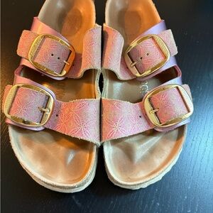 Birkenstock Gold Buckles pattern, leather